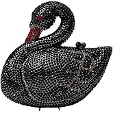 Elegant Swan Evening Purse Animal Crystal Clutch Women Minaudiere Handbag Party Luxury Rhinestone Bag | Animal Crystal, Party, Luxury, Rhinestone, Bag
