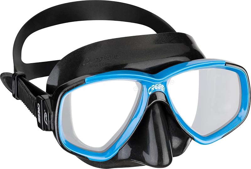 Cressi Perla Mask Black Blue Single Perla Mask for Diving Snorkelling