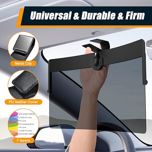 Polarized Sun Visor Extender For Car - Anti-Glare UV400 Protection For Safe Driving