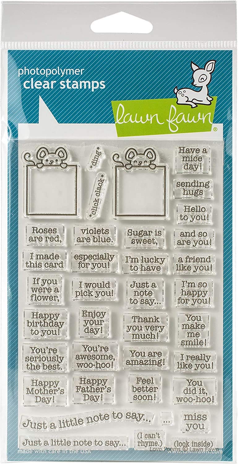 Lawn Fawn Clear Stamps Love Poems LF2167