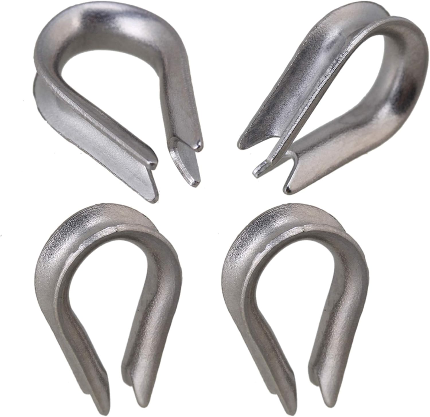 Yibuy 20PCS 304 Stainless Steel Wire Rope Thimbles M2 Wire Rope Cable Thimble for 2mm Wire - Image 4