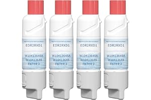 MIXZENY W10413645A / EDR2RXD1 Filter 2 Water Filter Cartridge, Compatible with KAD2RXD1, EDR2RXD1, WHR2RXD1, P9KB2L, P9RFKB2L, Kenmore 46-9082, 46-9903, 4 Pack