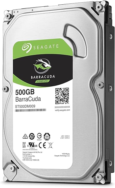 Seagate Barracuda 500GB Internal Hard Drive 7200 RPM SATA3 Silver