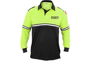 First Class Two Tone Security Bike Patrol Shirt with Reflective Stripes and Zipper Pocket