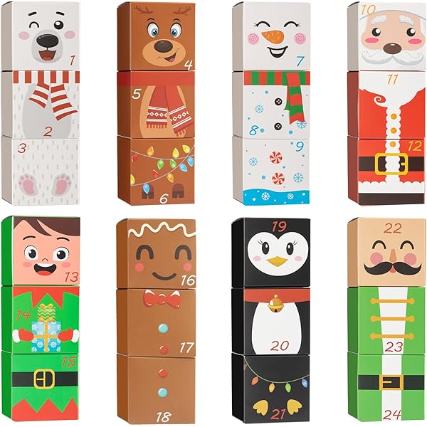 Amazon.com: 24 Pieces Christmas Advent Calendar Boxes to Fill 24 Days Advent Countdown Gift Boxes 2022 Kraft Paper Stackable Empty Advent Calendar with 8 Designs for Kids Adult Women Men Party Present amazon-com-24-pieces-christmas-advent-calendar-boxes-to-fill-24-days-advent-countdown-gift-boxes-2022-kraft-paper-stackable-empty-advent-calendar-with-8-designs-for-kids-adult-women-men-party-present