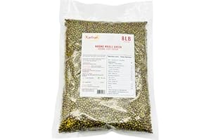Kasturi Whole Green Moong Dal, Premium Mung Beans, Indian Origin Lentils (8lbs/ 3.63kg/ 128oz)