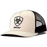 Ariat Mens Embroidered Logo Khaki and Brown Cap