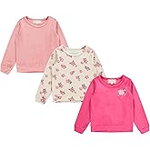 BTween Girls Cozy Velour Sweatshirt Set, 3 Pack of Soft Sweatshirts for Kids, Stylish Casual Outfits, Sizes 4-14