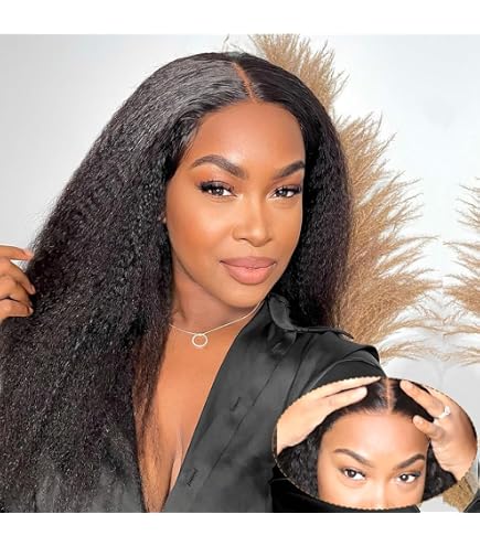Amazon.com : Ombre Lace Front Wig Human Hair Light Yaki 