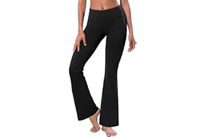 BUBBLELIME 29"/31"/33"/35" 3 Styles Women's Bootcut Yoga Pants Basic/Back Pockets High Waist Workout Tummy Control Flare