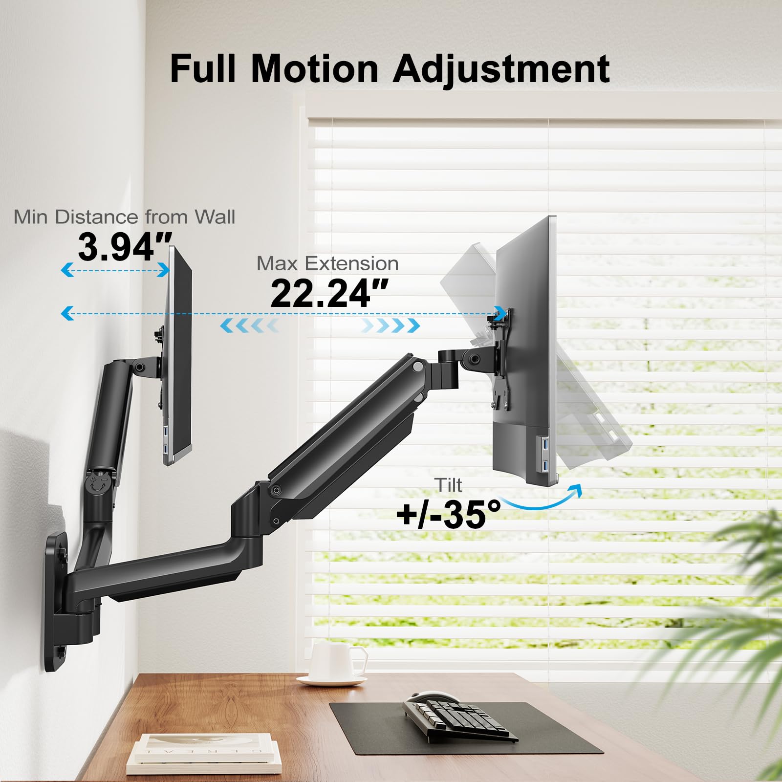 Mua HUANUO Dual Monitor Wall Mount for 17-32 Inch Computer Screen Mount ...