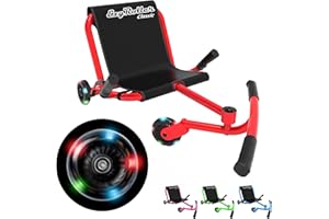 EzyRoller Classic Ride On with LED Light Wheels - Red