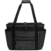 Fasrom XL Beach Tote Bag with Cooler Compartment, Large Mesh Beach Pool Bag with Wet & Dry Separation for Swim, Travel