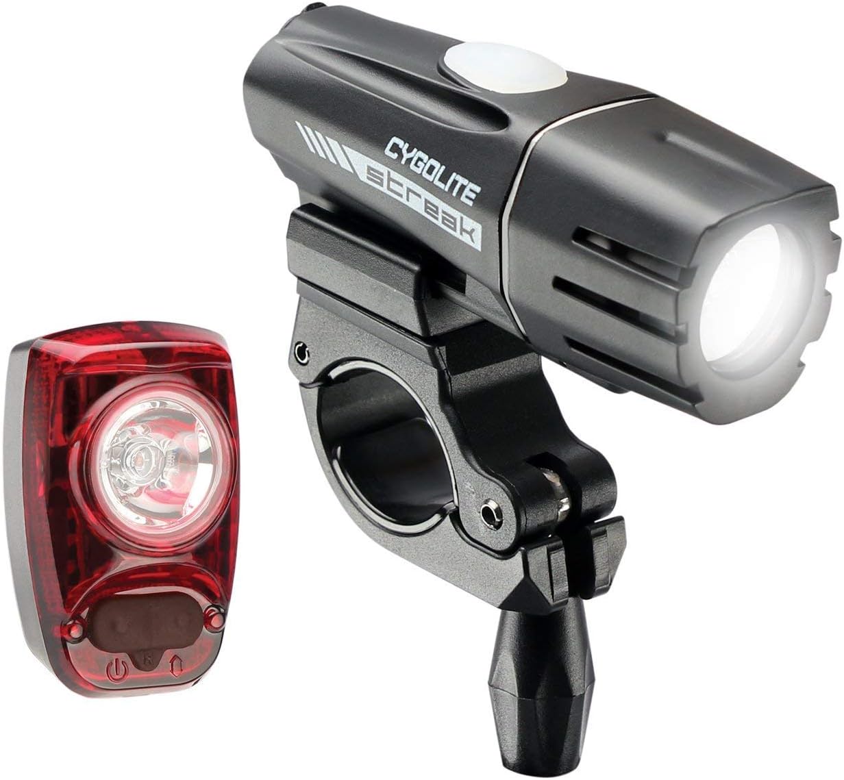 CygoliteStreak 450 Lumen Headlight & Hotshot SL 50 Lumen Tail Light USB Rechargeable Bike Light Combo Set