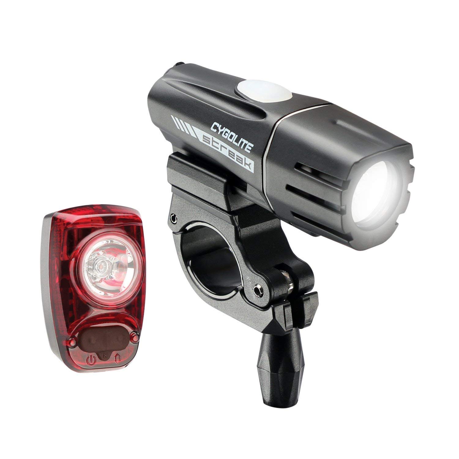 CygoliteStreak 450 Lumen Headlight & Hotshot SL 50 Lumen Tail Light USB Rechargeable Bike Light Combo Set