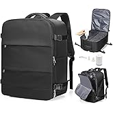 bergsalz Vacuum Seal Backpack Travel With Pump,Large Carry On Vacpack Backpacks For Women Men,Mochila De Viaje Compresion Al Vacio,Personal Item Travel Backpack With Vacuum System,Black