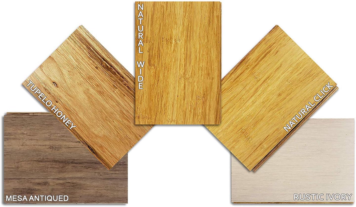 Hardwood Bamboo Flooring 5 Color Sample Pack Lights And