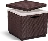 Allibert by Keter California Ice Box Outdoor Cooler Brown Rattan Effect view 4