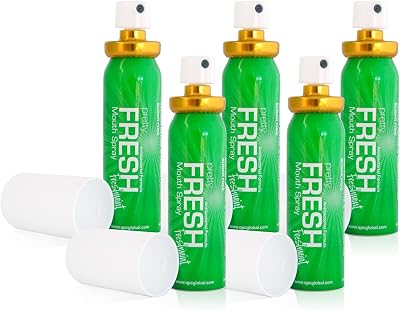 Pretty Fresh Breath Spray 5x 20ml Mint Antibacterial Sugar Free