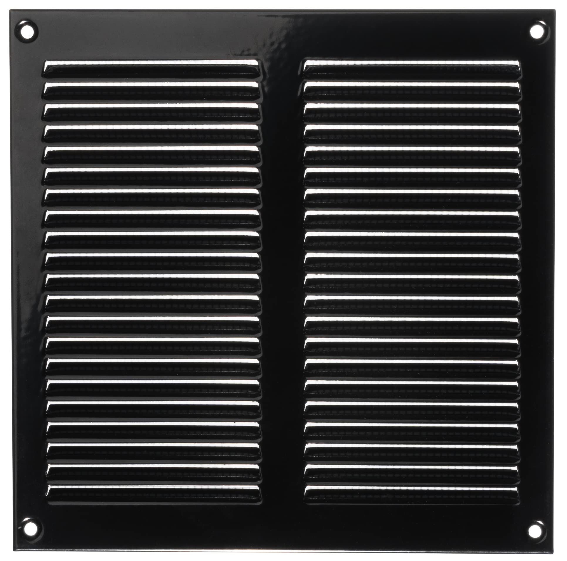 LIRAST 200x200mm / 8x8 inch Black Metal Ventilation Grille - Air Vent Cover Insect Mesh