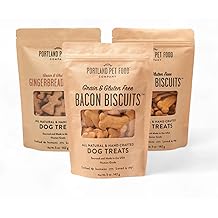 Portland Pet Food Company Natural Dog Treats Variety Pumpkin Gingerbread &amp; Bacon Dog Biscuits - Grain-Free, Human-Grade Healt