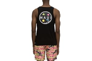 MAUI AND SONS Classic Tank Tops for Men | Mutiple Styles & Colors | Vintage Sleeveless Graphic Tees Inspired by Vintage Surf Culture
