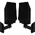 WALI One Pair of Side Clamping Bookshelf Speaker Mounting Bracket with Tilt and Swivel for Large Surrounding Sound Speakers SWM201, Black