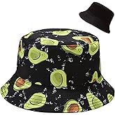Malaxlx Unisex Bucket Hat Beach Sun Hat Aesthetic Fishing Hat for Men Women Teens, Reversible Double-Side-Wear