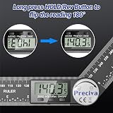 Preciva Digital Angle Finder Tool 400mm Ruler Protractor Internal External view 5