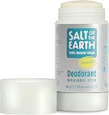 Salt Of The Earth Refillable Unscented Natural Deodorant 84g UK Made