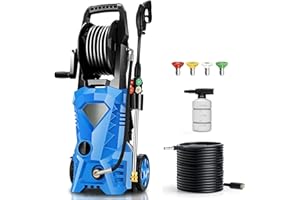 Imdot 4500PSI Electric Pressure Washer 2024 Newest 2.8GPM High Power Washer with 4 Pressure Nozzle and Soap Bottle for Home, Car Washing, Fence Cleaning, Patio (Blue)