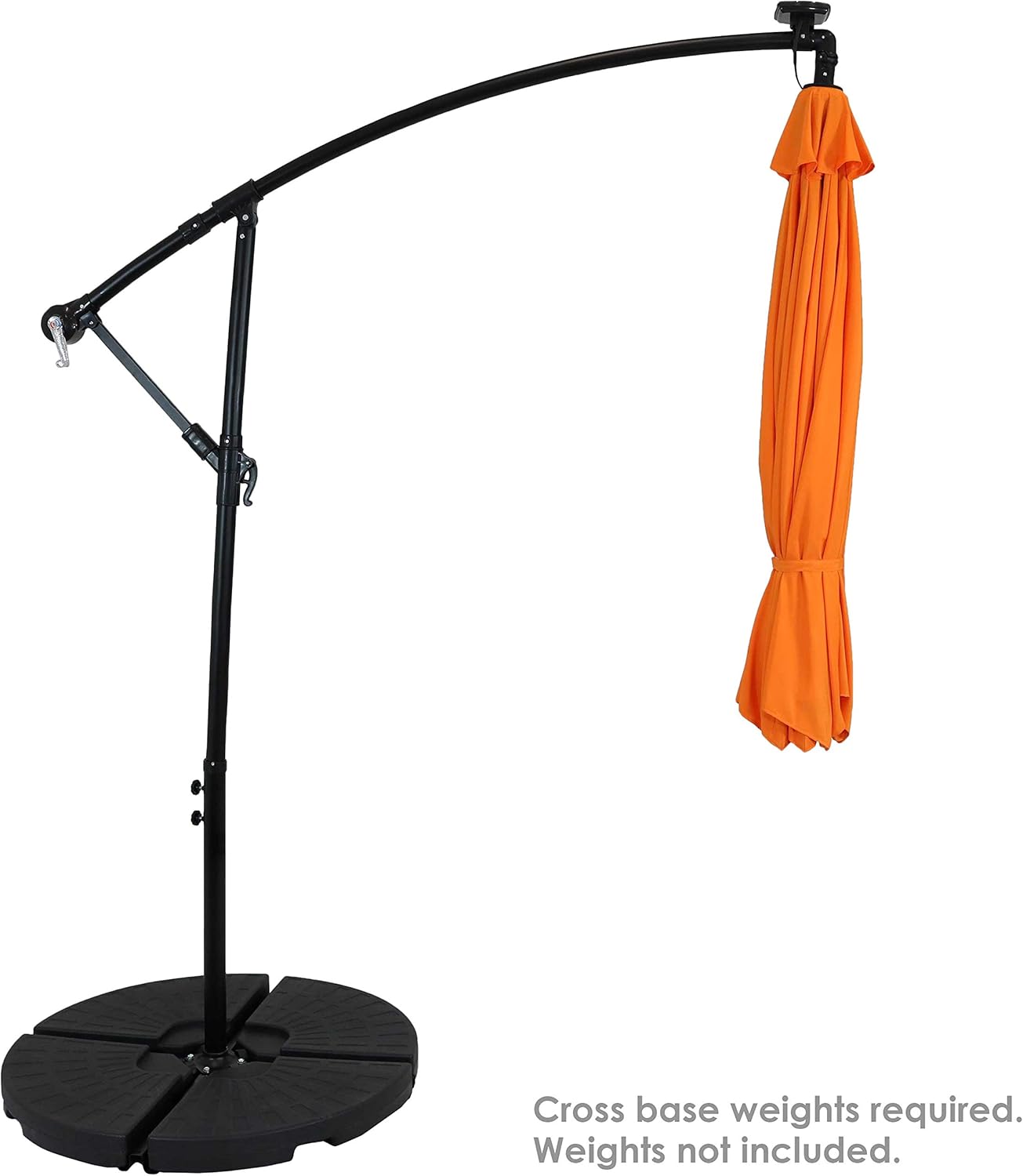 patio umbrella with solar lights and stand