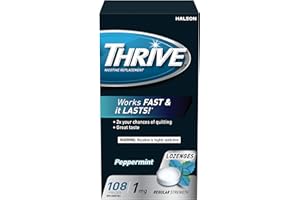 Thrive Nicotine Replacement Lozenges, 1mg Regular Strength, Peppermint, 108 Count
