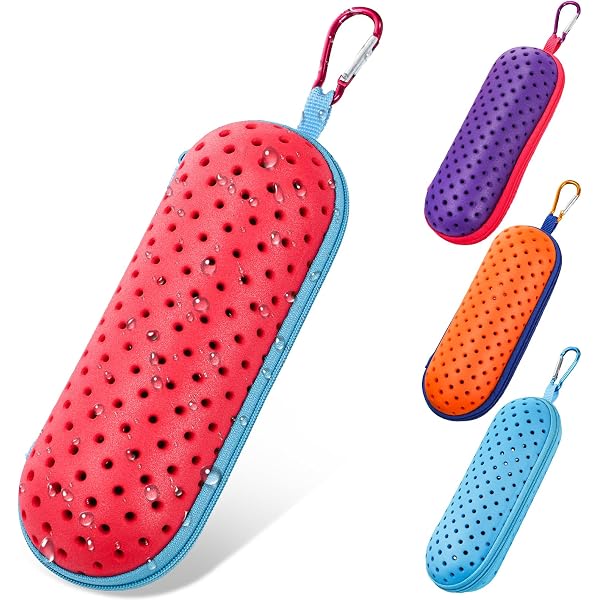 LOYIM 5-Pack Swim Goggle Cases - EVA Protective Carrying Cases With Drain Holes