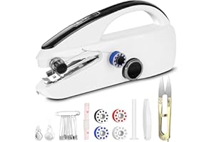 XSCQ Handheld Sewing Machine for Beginners, Mini Sewing Machine with Two Gear for Quick Stitch, Portable Sewing Machine for Various Fabrics, Suitable for DIY, Home, Travel
