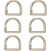 LIQWEI 6Pcs D Ring Spring Key Hooks Metal Keyring Clip Buckles Clasp for Keychain Belt Backpacks Handbag Purse Strap Hardware(Gold)