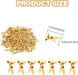 Siqian Split Pins Gold Pastel Mini Brads 50 Pcs Craft Pins DIY Scrapbooking view 2