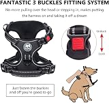 PoyPet No Pull Dog Harness Reflective Front Chest Back Clip Adjustable view 2