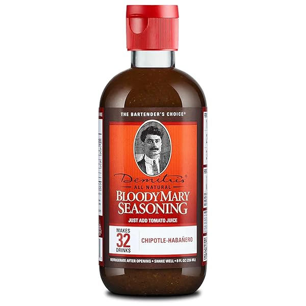 DEMITRIS CHIPOTLE HABANERO BLOODY MARY SEASONING MIX, 8 FLUID OUNCE
