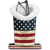 Fintie Plush Lined Eyeglasses Holder, Glasses Stand Case, Anti-scratch Glasses Storage Organizer for Desk, Nightstand, Office