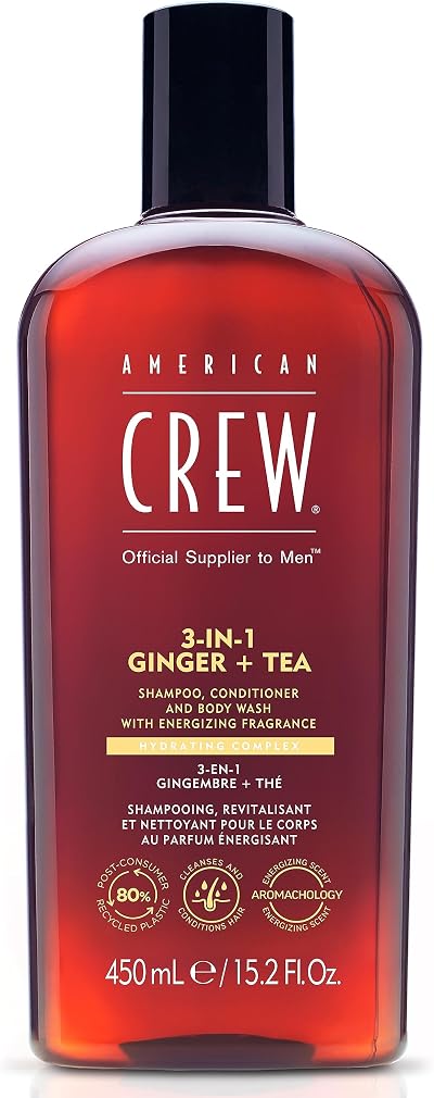 American Crew 3-in-1 Ginger Tea Shampoo Conditioner Body Wash 450 ml