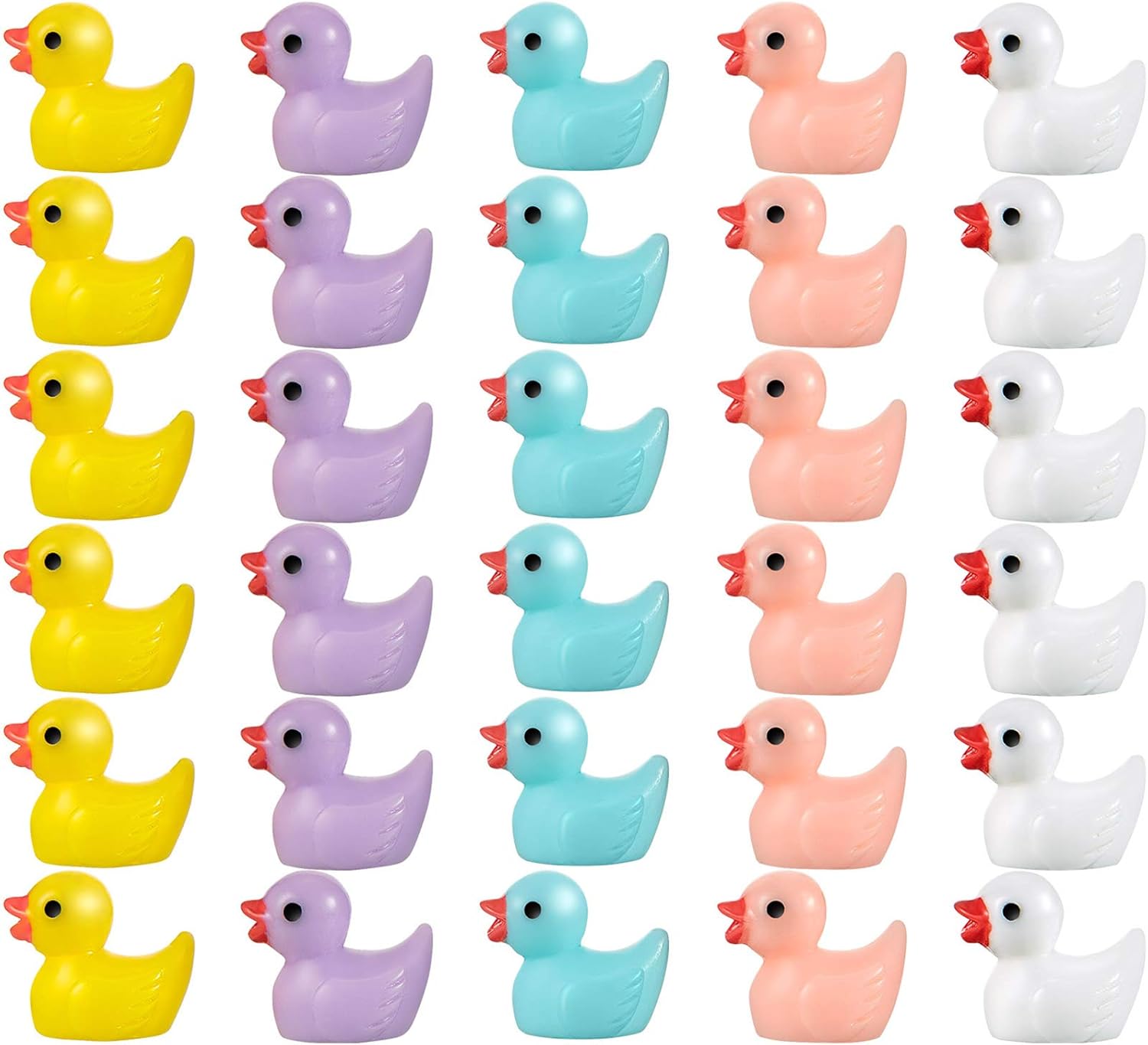 Amazon.com: 50 Pieces Decoration Ducks 5 Colors Miniature Ducks Little
