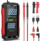 USB Rechargeable Digital Multimeter 6000 Counts Large Color Screen &amp; Backlight FS899L Smart Auto Ranging Multimeter True RMS Digital Voltmeter Multi Meter Digital Tester for Automotive Home