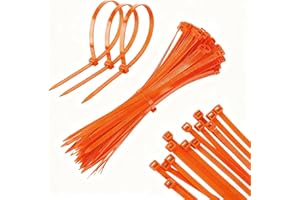 SYNTHORA 100pcs 8’’ Nylon Cable Ties, 18lb Strength,Industrial Strength Self-Locking Zip Tie for Electric Cabinets, Outdoor G