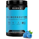 Kaged Pre Workout MAX Powder | Blue Raspberry | Tingle Free, High Stim Pre-Workout | 305 mg Caffeine, Creatine, L-Citrulline 