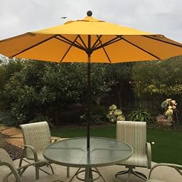 Amazon Com Eliteshade Sunbrella 9ft Market Umbrella Patio Outdoor Table Umbrella With Ventilation And 5 Years Non Fading Top Black Garden Outdoor