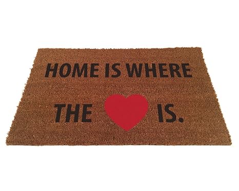 Amazon Com Uncommondoormats Home Is Where The Heart Is