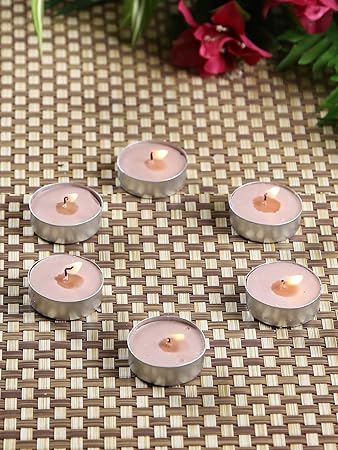 Hosley Highly Fragranced Sandalwood Wax Tea Light (3.81 cm x 3.81 cm x 1.27 cm, Brown, Set of 30)