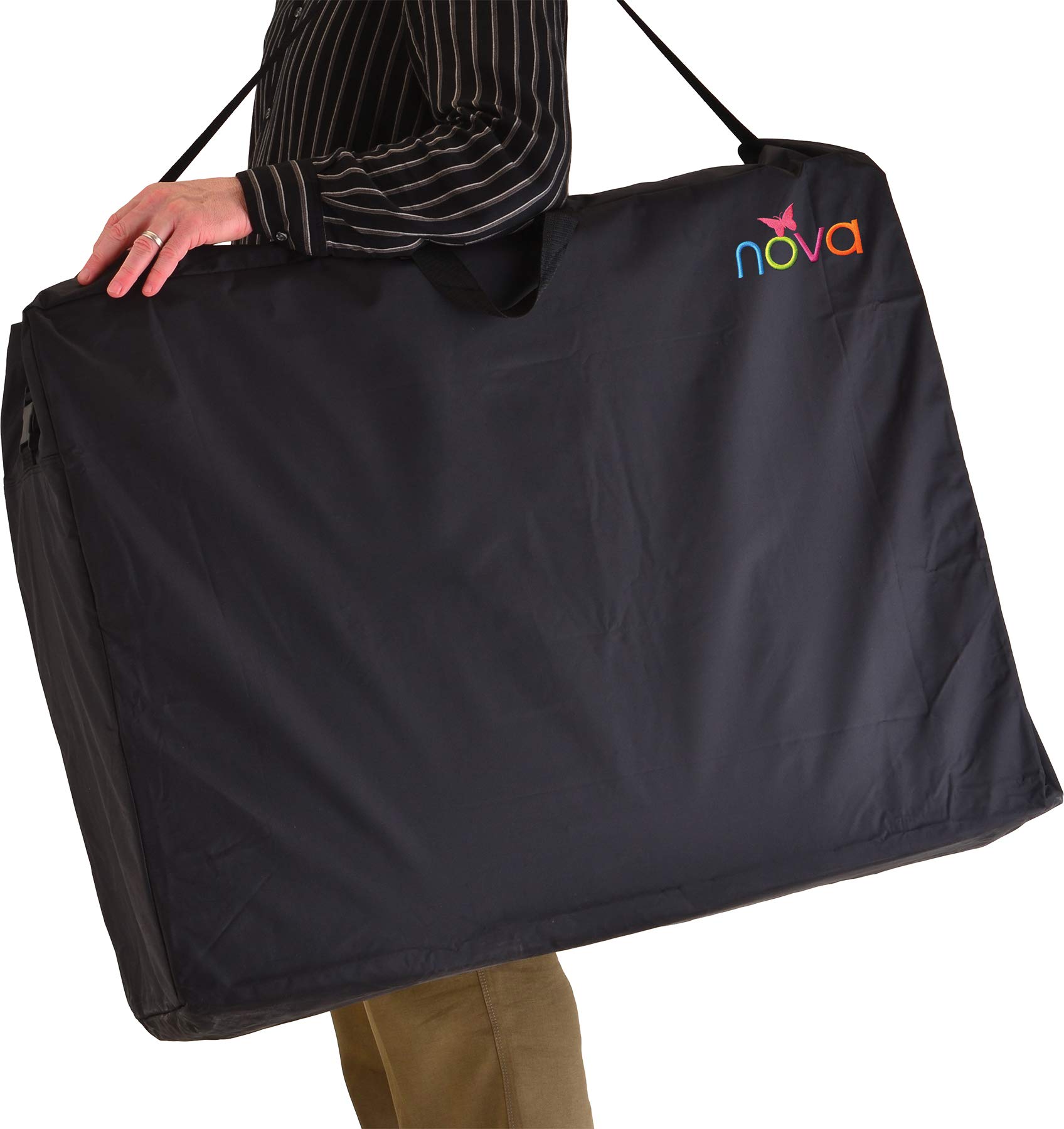 NOVA Medical Products Extra-Large Carry & Travel Bag for Rollator Walkers & Transport Chairs, Black, 1 Count