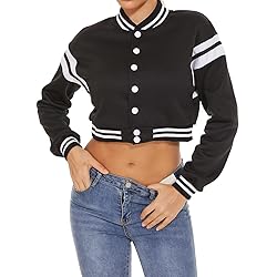 ACEFAST INC Womens Varsity Jacket Long Sleeve